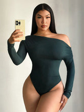 Sexy Casual Long Sleeve Open Shoulder Bodysuit For Women, Autumn/Winter